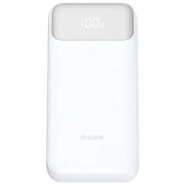 D-Link Power Bank 20000 mAh Batería Externa Portátil DPP-201 Carga Rápida 65W PD/QC, 3 Puertos (USB-C y USB-A), Pantalla LED, Blanco
